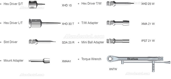 Dentium Dental Prosthetics Instrument kit Implant XIP With Torque Wrench Drivers